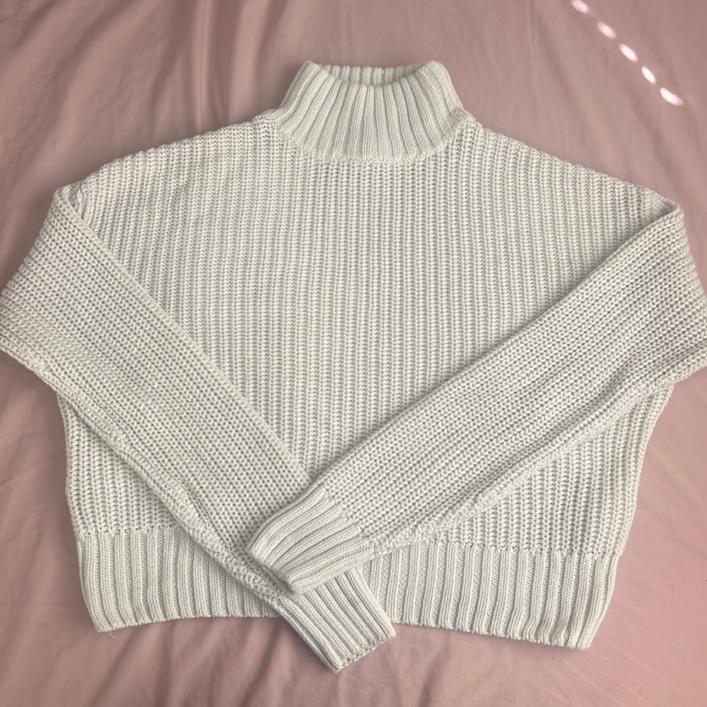 small white sweater turtleneck